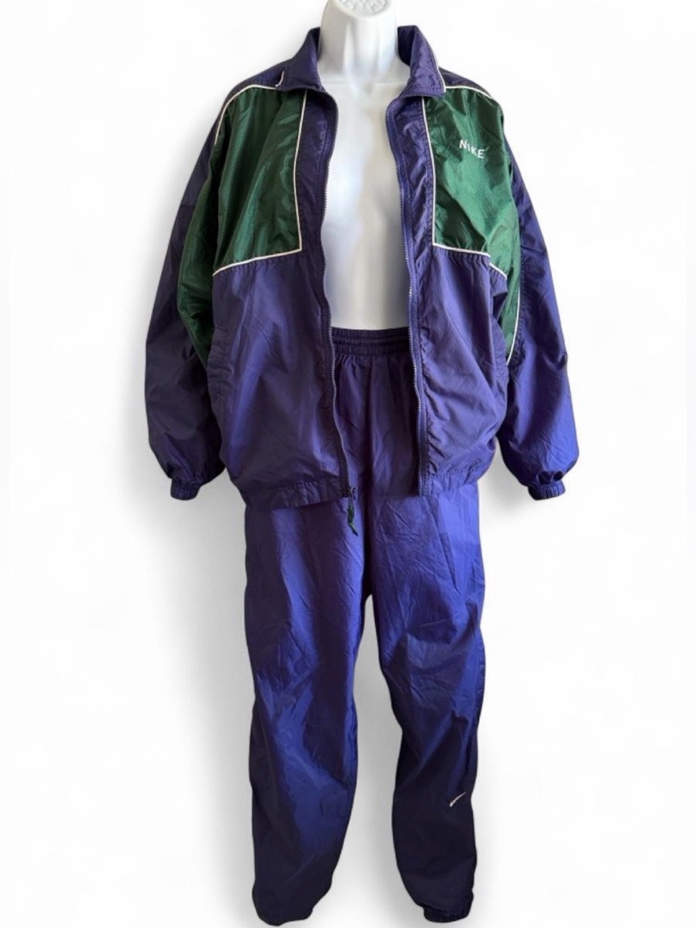 Nike Purple & Green Vintage Windbreaker Track Suit